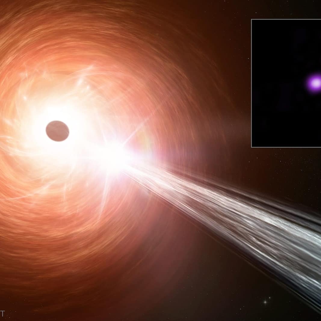 Süper kütleli kara delik ve yığılma diski illüstrasyonu (NASA)