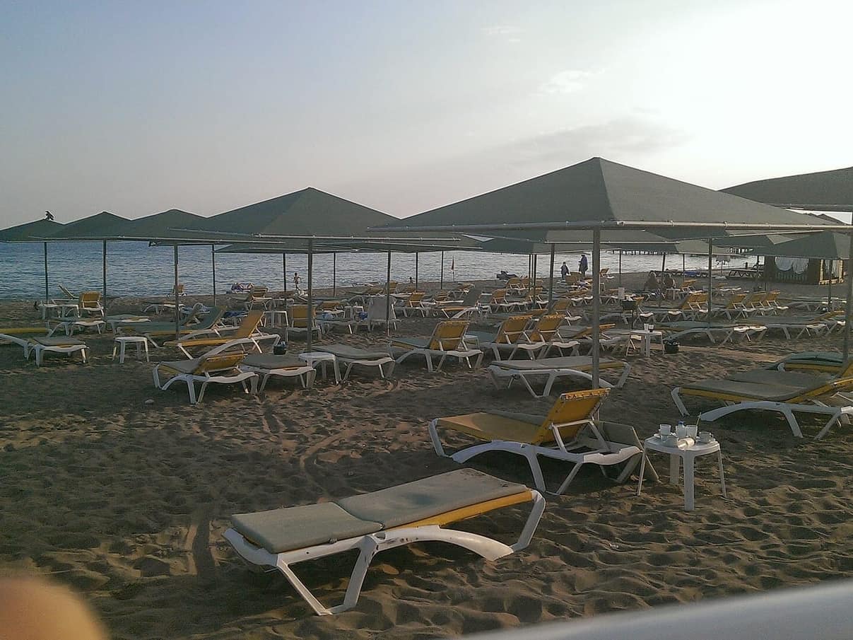 Belek'te bir otelin dış mekânı