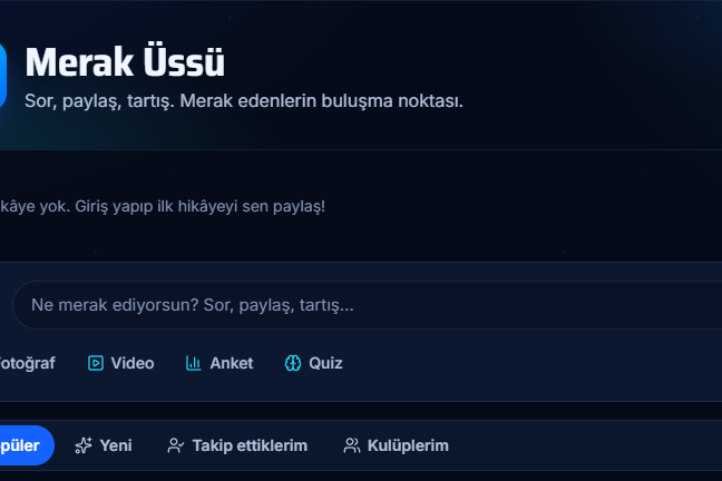 Merak Üssü: sor, paylaş, tartış